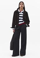 Bayan Çok Renkli Polo Yaka Çizgili Tişört