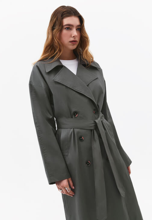 Oversize Trençkot ve Balon Pantolon Kombini