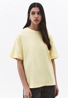 Bayan Sarı Pamuklu Oversize Tişört