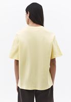 Bayan Sarı Pamuklu Oversize Tişört