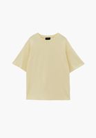Bayan Sarı Pamuklu Oversize Tişört