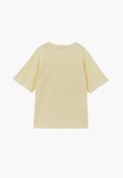 Bayan Sarı Pamuklu Oversize Tişört