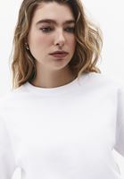 Bayan Beyaz Pamuklu Oversize Tişört