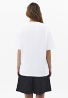 Bayan Beyaz Pamuklu Oversize Tişört
