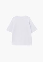 Bayan Beyaz Pamuklu Oversize Tişört