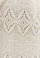 Bayan Krem Ajurlu Halter Yaka Elbise