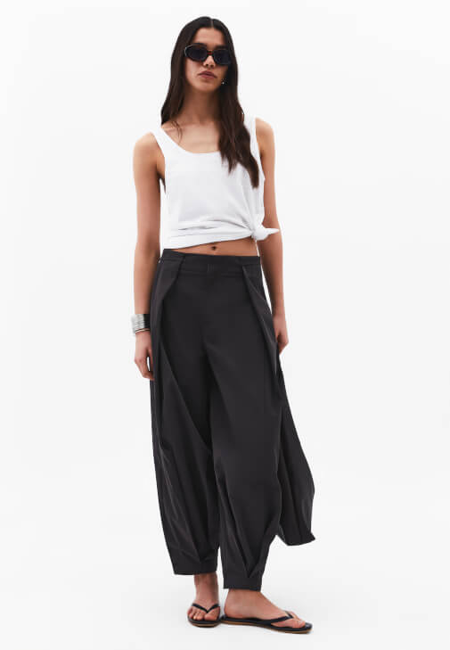 Balon Pantolon ve Modal Atlet Kombini