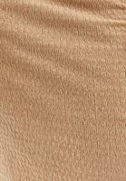 Bayan Bej Yüksek Bel Yırtmaçlı Etek