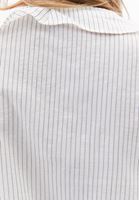 Bayan Çok Renkli Fırfırlı Çizgili Bluz