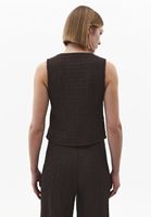 Bayan Kahverengi Dokulu V Yaka Yelek