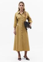 Bayan Sarı Uzun Gömlek Elbise
