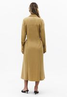 Bayan Sarı Uzun Gömlek Elbise