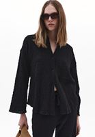 Bayan Siyah Oversize Gömlek