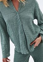 Bayan Yeşil Oversize Gömlek