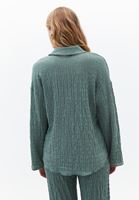 Bayan Yeşil Oversize Gömlek