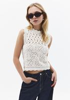 Bayan Krem Ajurlu Süveter