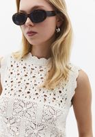 Bayan Krem Ajurlu Süveter