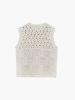 Bayan Krem Ajurlu Süveter