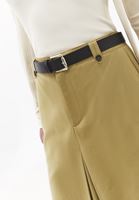 Bayan Sarı Kemer Detaylı Etek