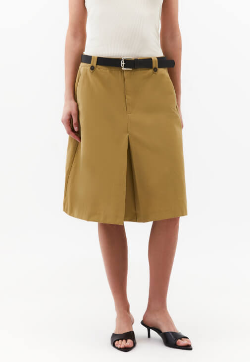 Midi Etek ve İkili Bluz Kombini