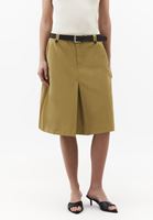 Bayan Sarı Kemer Detaylı Etek