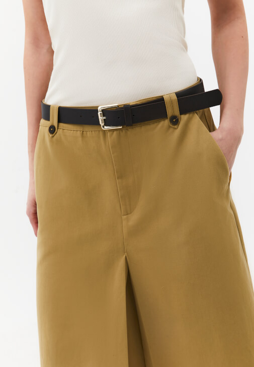 Midi Etek ve İkili Bluz Kombini