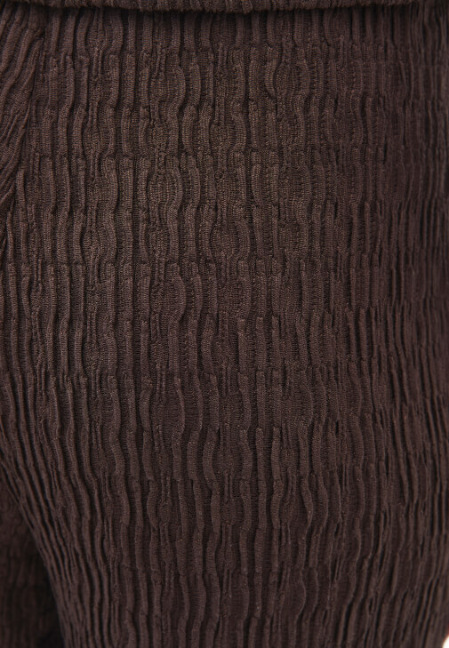 Dokulu Culotte Pantolon ve Yelek Kombini