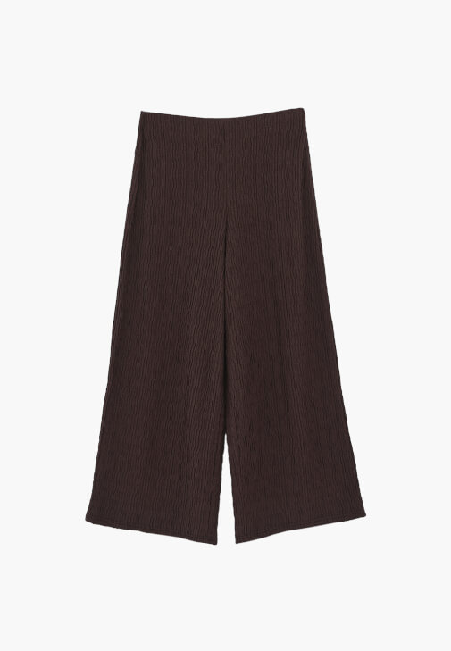 Dokulu Culotte Pantolon ve Yelek Kombini