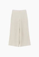 Bayan Krem Dokulu Culotte Pantolon