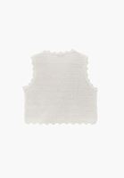 Bayan Krem Dantelli Triko Yelek