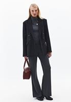 Bayan Füme Yüksek Bel Flare Pantolon