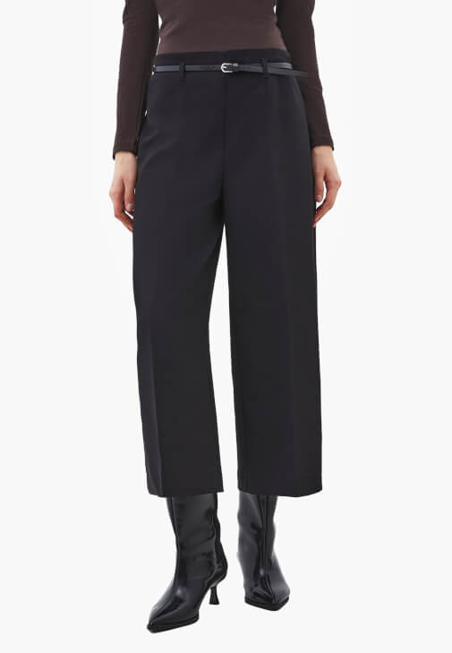 Culotte Pantolon ve Trençkot Kombini