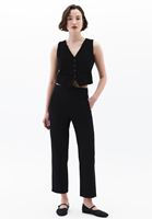 Bayan Siyah Ultra Yüksek Bel Carrot-Fit Pantolon