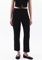 Bayan Siyah Ultra Yüksek Bel Carrot-Fit Pantolon