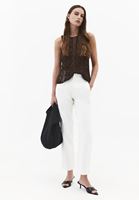 Bayan Bej Ultra Yüksek Bel Carrot-Fit Pantolon