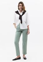 Bayan Yeşil Ultra Yüksek Bel Carrot-Fit Pantolon