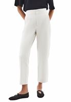 Bayan Krem Ultra Yüksek Bel Carrot-Fit Pantolon