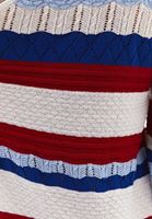 Bayan Çok Renkli Çizgili Triko Elbise