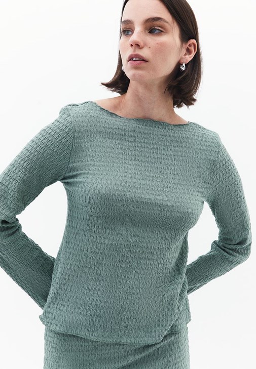 Bağlama Detaylı Top ve Etek Kombini