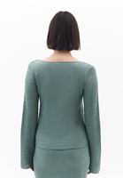 Bayan Yeşil Bağlama Detaylı Top