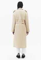 Bayan Bej Kemer Detaylı Trençkot