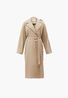 Bayan Bej Kemer Detaylı Trençkot