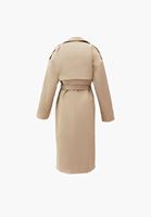 Bayan Bej Kemer Detaylı Trençkot