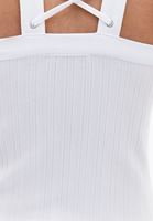 Bayan Beyaz Bağcık Detaylı Atlet