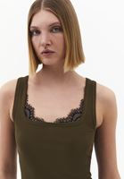 Bayan Yeşil Dantel Detaylı Atlet