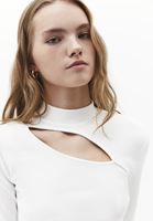 Bayan Krem Cut-Out Detaylı Tişört