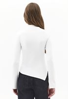 Bayan Krem Cut-Out Detaylı Tişört