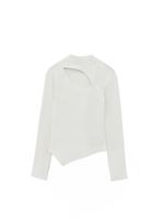 Bayan Krem Cut-Out Detaylı Tişört