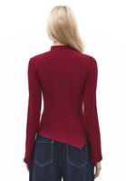 Bayan Kırmızı Cut-Out Detaylı Tişört