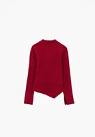 Bayan Kırmızı Cut-Out Detaylı Tişört